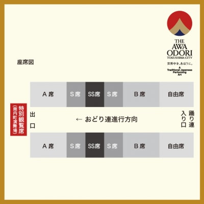 【8月12日(水)第2部】2026阿波おどり あわぎん南内町演舞場 特別観覧席【FX004VC02】