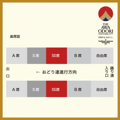 【8月12日(水)第1部】2026阿波おどり 株式会社バル 紺屋町演舞場SS席【FX016VC01】