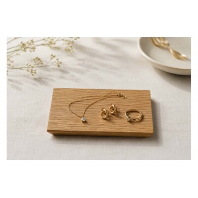 TSUKI-JIRI Petite Plate オーク 8×100×100mm【DR061】