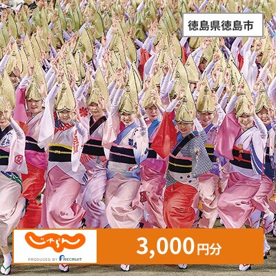 【じゃらんふるさと納税クーポン】 徳島県徳島市でつかえる3,000円 クーポン
