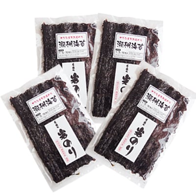 【北海道せたな町産】 天然天日干し寒岩海苔 特注品 厚手タイプ　1枚×4袋