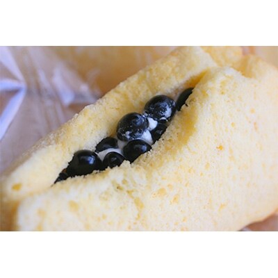 「おいしふぉん」こめ農家が作るスイーツ、丹波黒豆クリームシフォンサンド (8個)