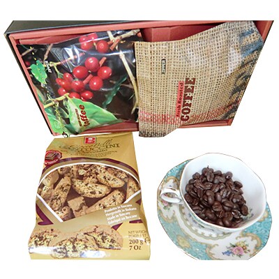 高級コーヒー豆2種とお菓子セット