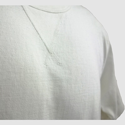 吊り天竺フラットシーマVガゼットTシャツ　LLサイズ