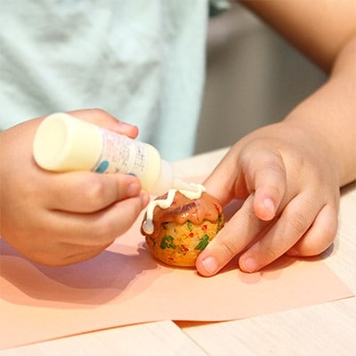 デザインポケット「ふるさと寄付金オリジナル記念品」食品サンプルたこ焼き作り体験&串カツマグネット