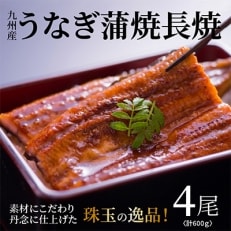 九州産　うなぎ蒲焼4尾(計600g)