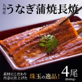 九州産 うなぎ蒲焼4尾(計600g)