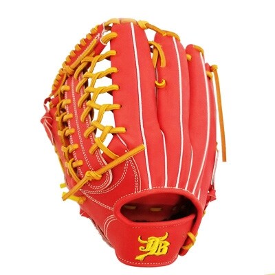 宮崎和牛革使用　和牛JB硬式用グラブ外野手用JB-007(パワーオレンジ)左投げ用
