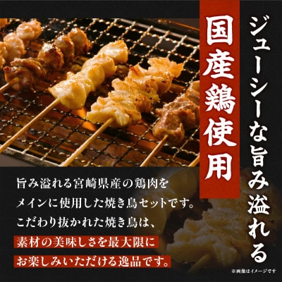【発送月固定定期便】国産若鶏の焼き鳥5種(60本)バラエティセット盛り合わせ(冷凍)全5回