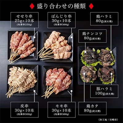 2022年1月発送開始『定期便』焼き鳥4種(40本)盛り合わせ(冷凍)&炭火焼4種(冷凍)全3回