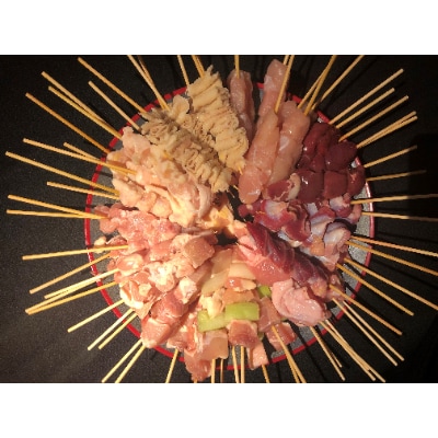 朝獲れ鳥生冷凍　9種63本　バラエティ焼き鳥セット　1890g!