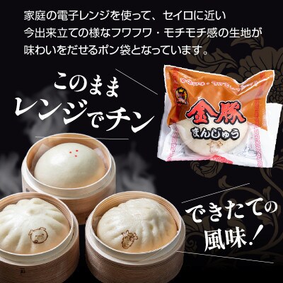 【発送月固定定期便】金豚まんじゅうセット(宮崎牛すき焼きまん・豚まん・黒ゴマあんまん 各3個)全2回