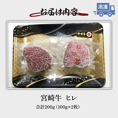 宮崎牛ヒレ　ご褒美カット　100g×2