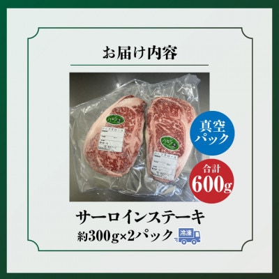 宮崎ハーブ牛サーロインステーキ 600g(300g×2)