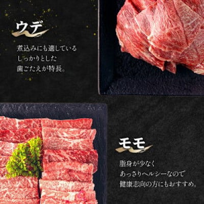 宮崎牛モモ・ウデ 焼肉セット 各400g×2 合計800g(宮崎市)