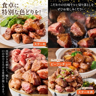 訳あり 宮崎牛 牛肉 A4～A5 希少部位 ヒレ (ヘレ・フィレ) 切り落とし 300g(宮崎市)