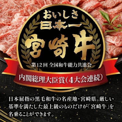 【発送月固定定期便】内閣総理大臣賞4連覇 宮崎牛 A4～A5 牛肉 カルビ焼肉1kg(宮崎市)全6回