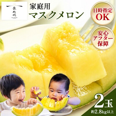 【日時指定可能】マスクメロン 2玉 訳あり 家庭用 tn-0025