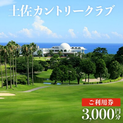 土佐カントリークラブ ご利用券 3,000円分　Y-39