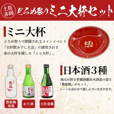 土佐赤岡どろめ祭りミニ大杯セット tb-0030
