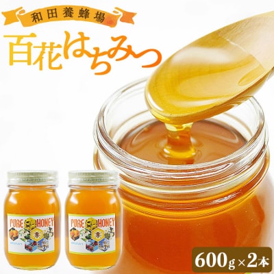 和田養蜂場 百花はちみつ(600g)2本 wh-0004