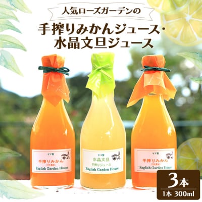 人気ローズガーデンの手搾りみかん・水晶文旦ジュース eh-0022