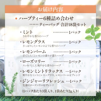 さわやかハーブティー6種の詰め合わせセット gr-0119