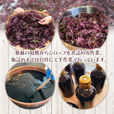 【先行受付】赤紫蘇シロップ(赤しそシロップ) 4本 計1,200ml 赤紫蘇ジュース tc-0010