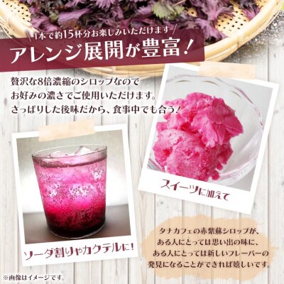 【先行受付】赤紫蘇シロップ(赤しそシロップ) 4本 計1,200ml 赤紫蘇ジュース tc-0010