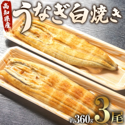 【7日程度で発送】うなぎ白焼き120g 3尾セット(無頭) un-0018