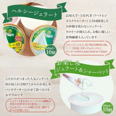 ドルチェかがみ ヘルシージェラート&お楽しみジェラートセット 20個入り dc-0065