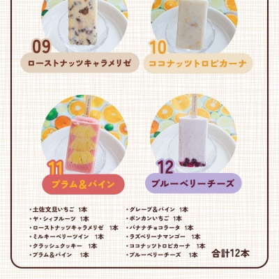 アイスキャンディー 12本入り マナマナ 手作りアイスキャンデー 氷菓 フルーツ ys-0012