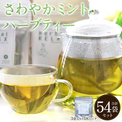 さわやかミントハーブティー 54袋 - ミント ハーブ お茶 飲み物 ティーバッグ gr-0161