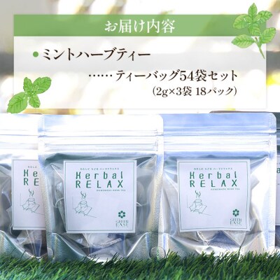 さわやかミントハーブティー 54袋 - ミント ハーブ お茶 飲み物 ティーバッグ gr-0161