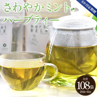 さわやかミントハーブティー 合計108袋 6回定期便 Wgr-0075