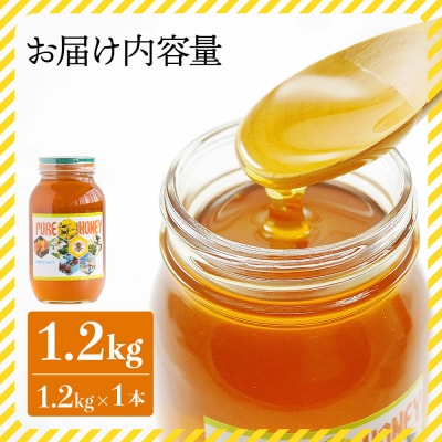 はちみつ 国産 蜂蜜 甘い 和田養蜂場 百花はちみつ(1.2kg)1本 wh-0005