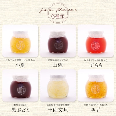 ジャム詰め合わせ 香るジャム(山桃・小夏・ゆず・すもも・文旦・黒ぶどう) 6個 浜幸 ho-0002