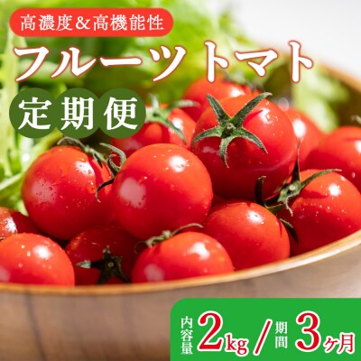 トマト 高糖度&高機能性 フルーツトマト 2kg 3カ月定期便 合計6kg Wkr-0035