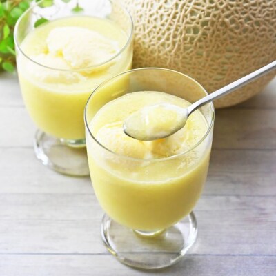 マスクメロンピューレと高知のバニラアイス 5個セット tn-0021