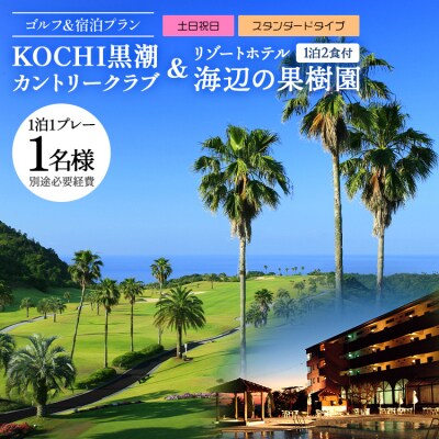 KOCHI黒潮カントリークラブ(土日祝日)&リゾートホテル海辺の果樹園 1泊2食付 hj-0004