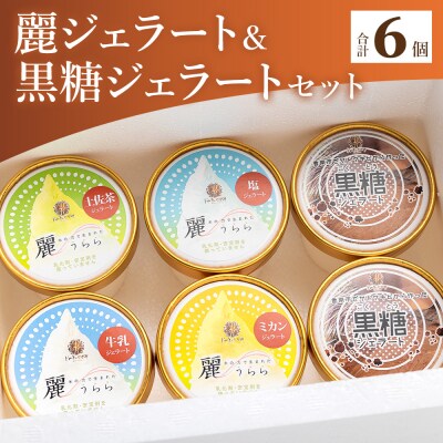 【ジェラート】麗ジェラートと黒糖ジェラート 6個セット dc-0071