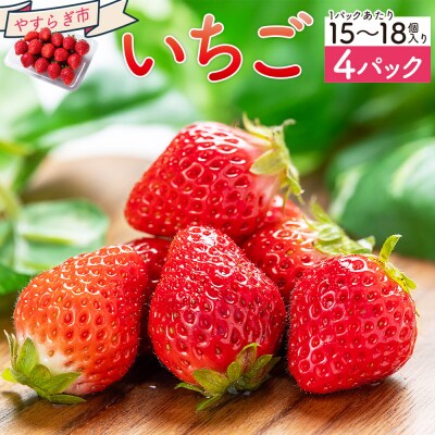 いちご 4パック 計60個程度 yr-0054