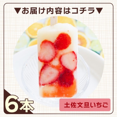 手作りアイスキャンディー 土佐文旦いちご 6本セット ys-0019