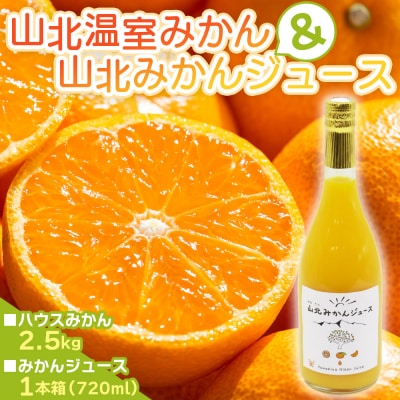山北温室(ハウス)みかん2.5kg&山北みかんジュース(720ml) セット yk-0054