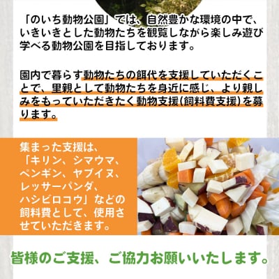 【返礼品なし】高知県立のいち動物公園 動物支援(飼料費支援) 500,000円 ni-0011
