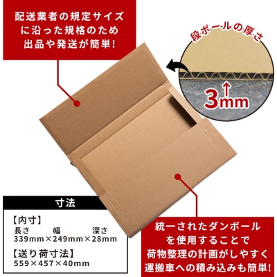 【7日程度で発送】抜き式ケース(A4対応) 40枚 クリックポストサイズ ダンボール ta-0009