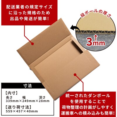 【7日程度で発送】抜き式ケース(A4対応) 40枚 クリックポストサイズ ダンボール ta-0055