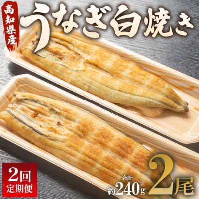 【2回定期便】うなぎ屋きた本 うなぎ白焼き120g 2尾(無頭) Wun-0035