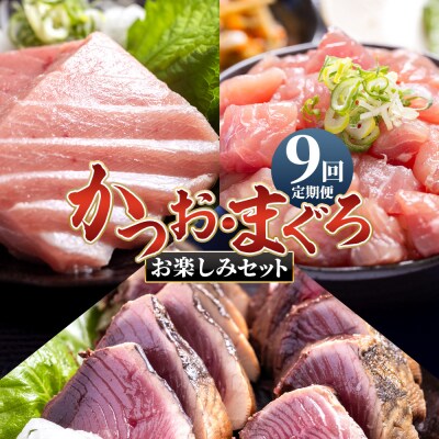 【9回定期便】〈月替わり〉かつお・まぐろ お楽しみセット かつおのたたき マグロ Wnz-0122