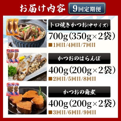 【9回定期便】〈月替わり〉かつおのご飯とお酒のお供セット 鰹 ハランボ Wnz-0126